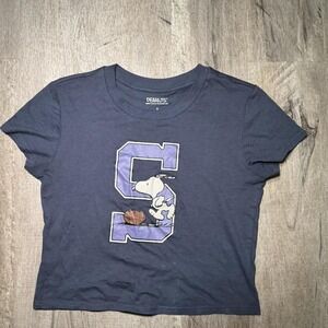 Snoopy purple cropped baby tee Size S